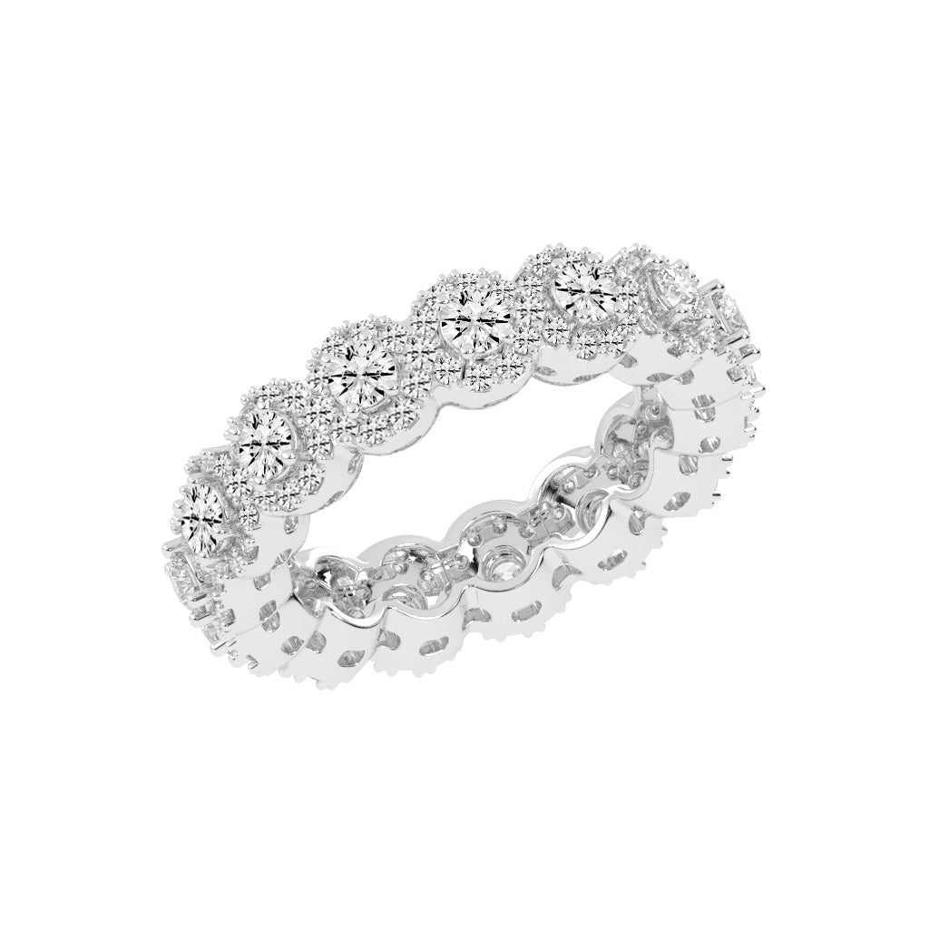 Saphira Round Cut Eternity Lab Diamond Ring