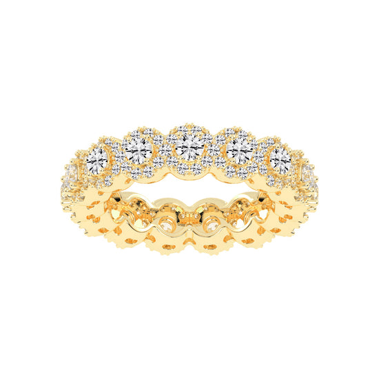Saphira Round Cut Eternity Lab Diamond Ring