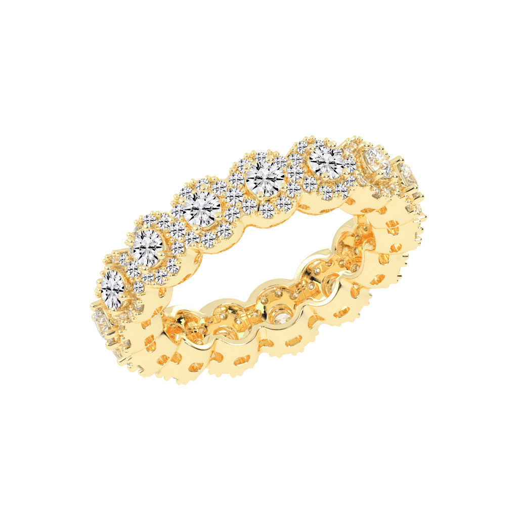 Saphira Round Cut Eternity Lab Diamond Ring