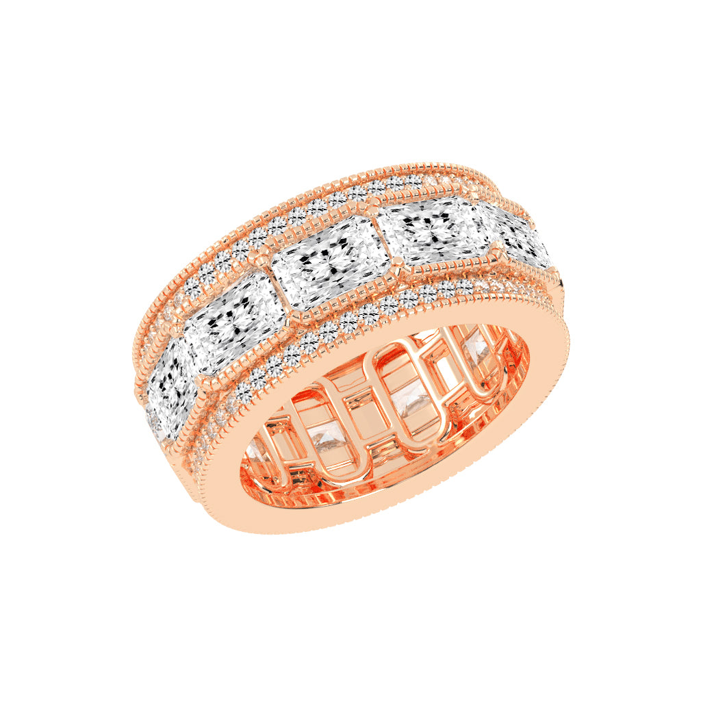Evoria Radiant Cut Eternity Lab Diamond Ring