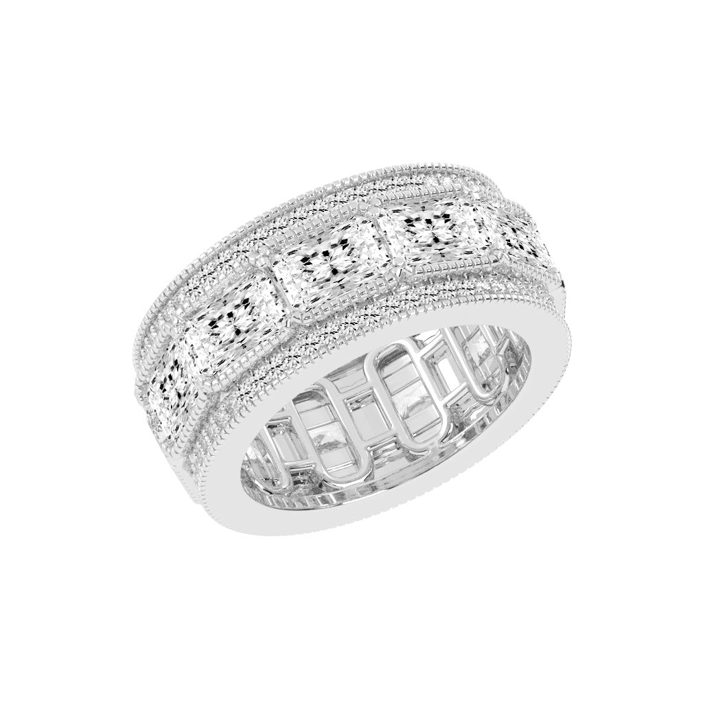 Evoria Radiant Cut Eternity Lab Diamond Ring