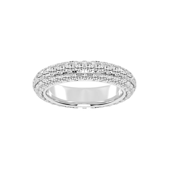 Evalise Three Row Eternity Lab Diamond Ring