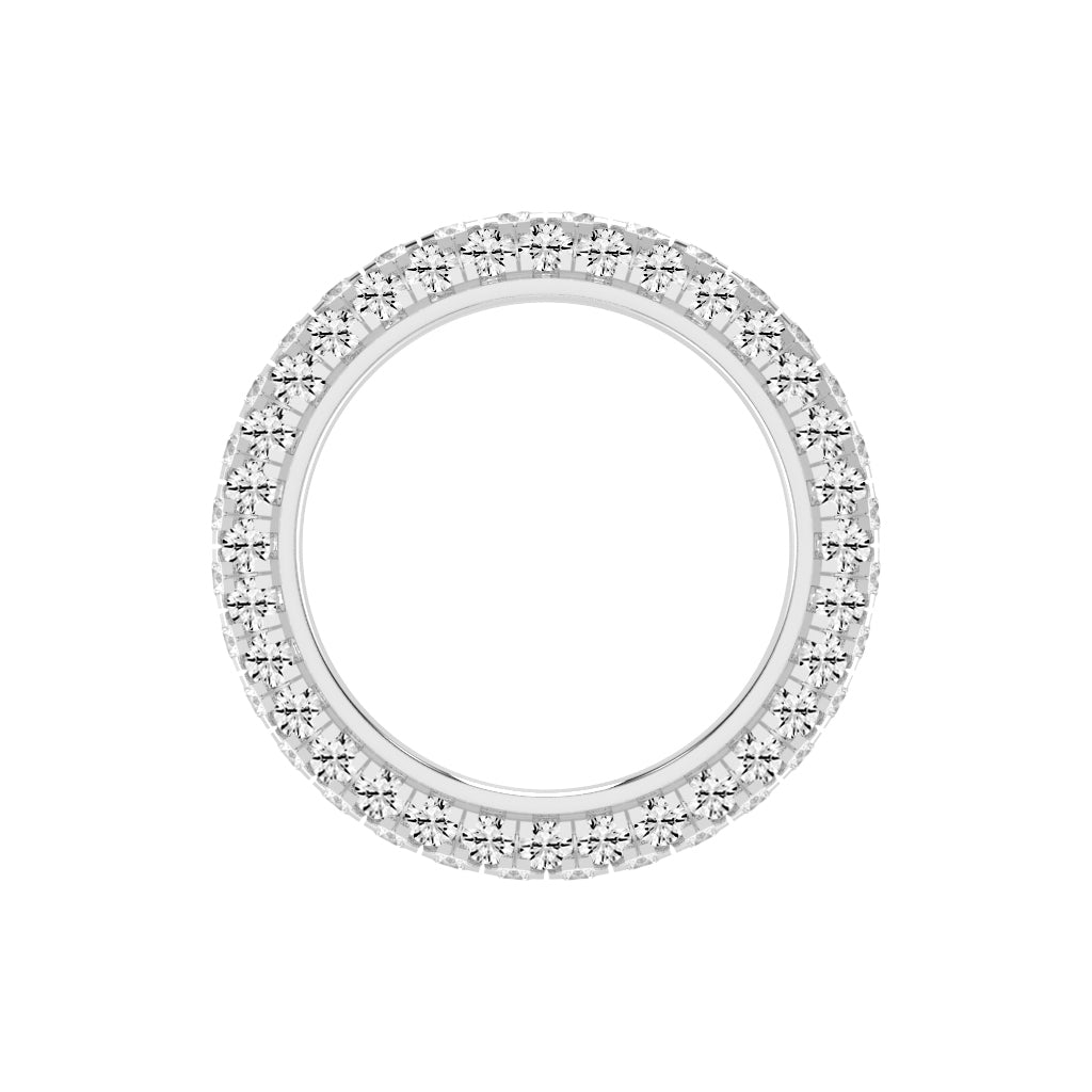 Evalise Three Row Eternity Lab Diamond Ring