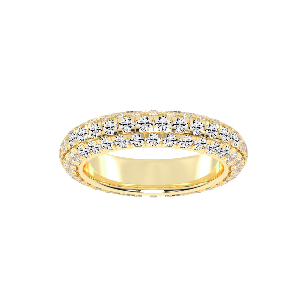 Evalise Three Row Eternity Lab Diamond Ring