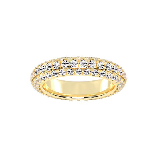 Evalise Three Row Eternity Lab Diamond Ring