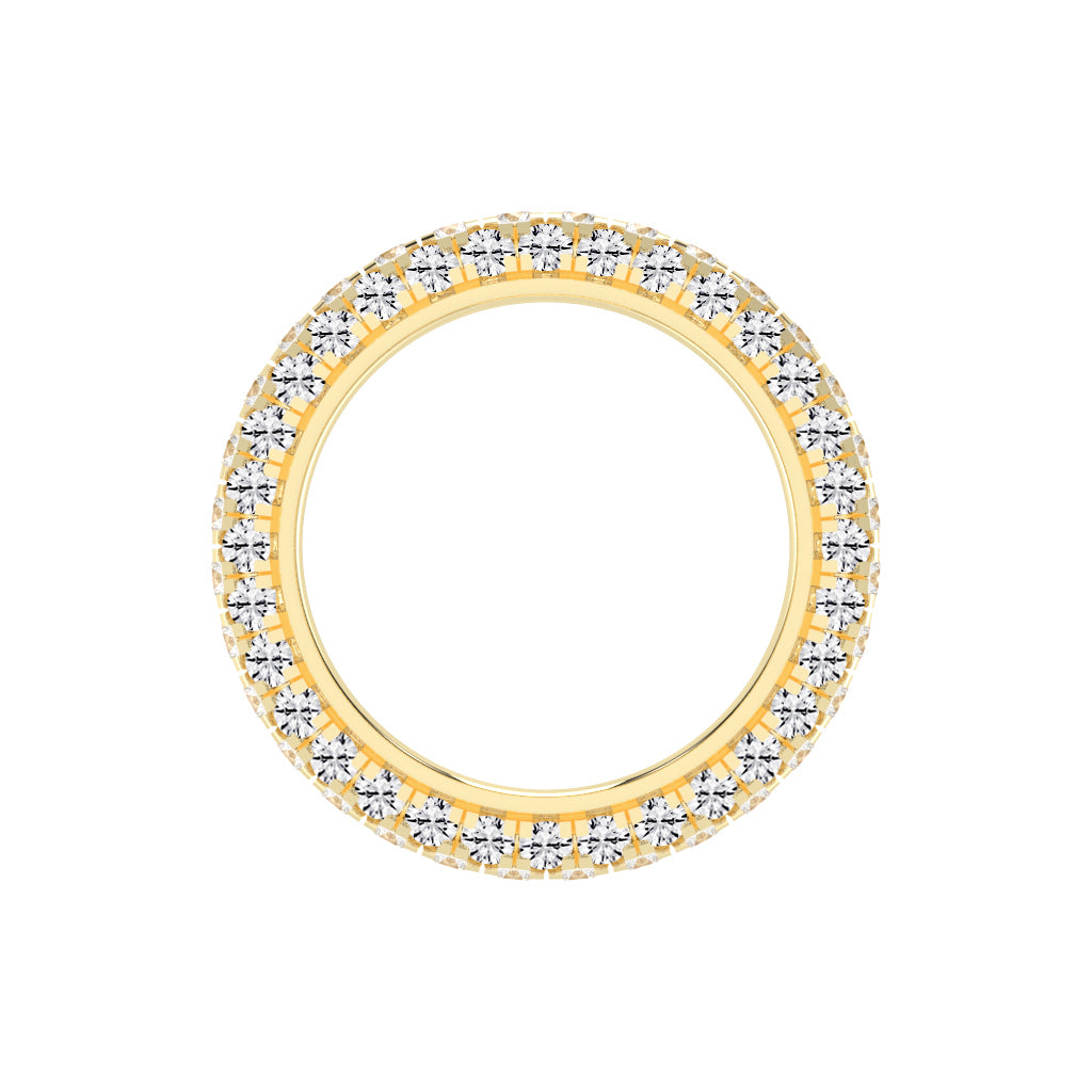 Evalise Three Row Eternity Lab Diamond Ring