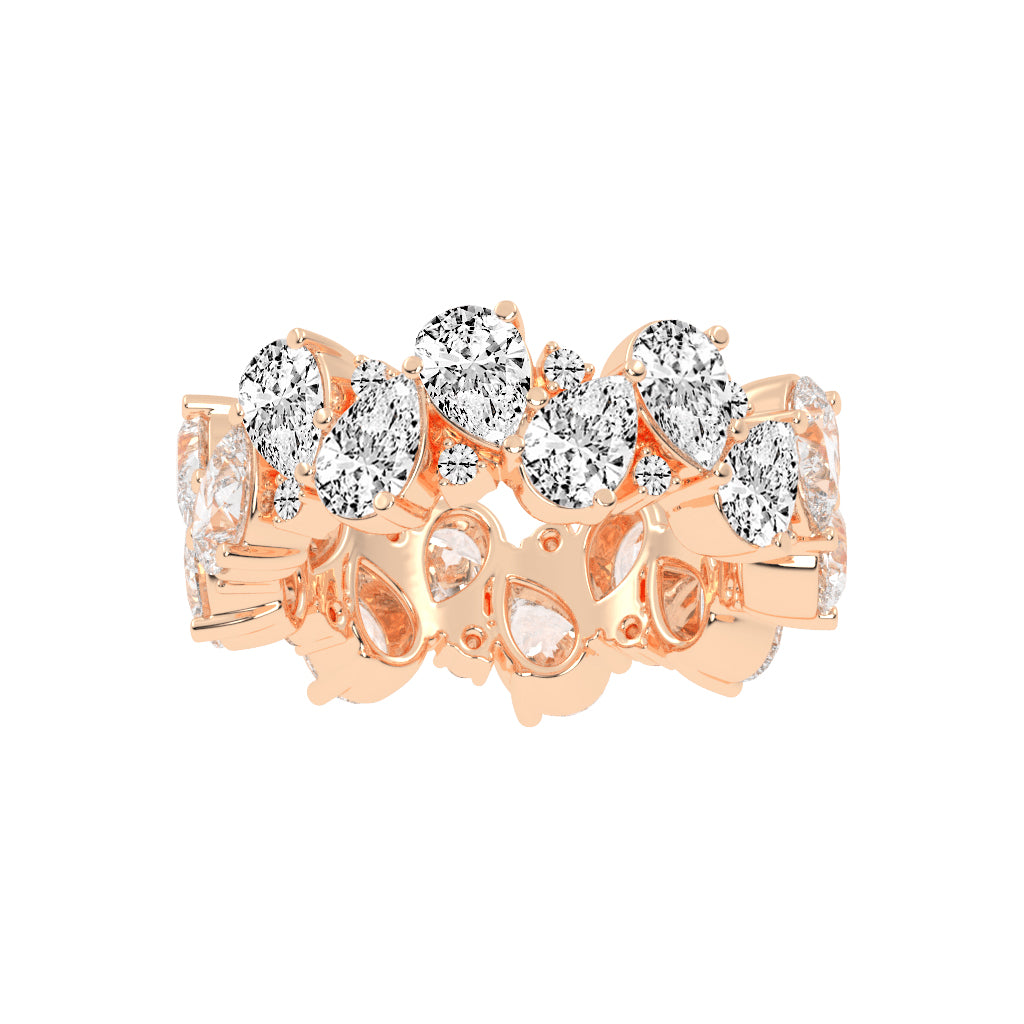 Amarise Pear Cut Eternity Lab Diamond Ring