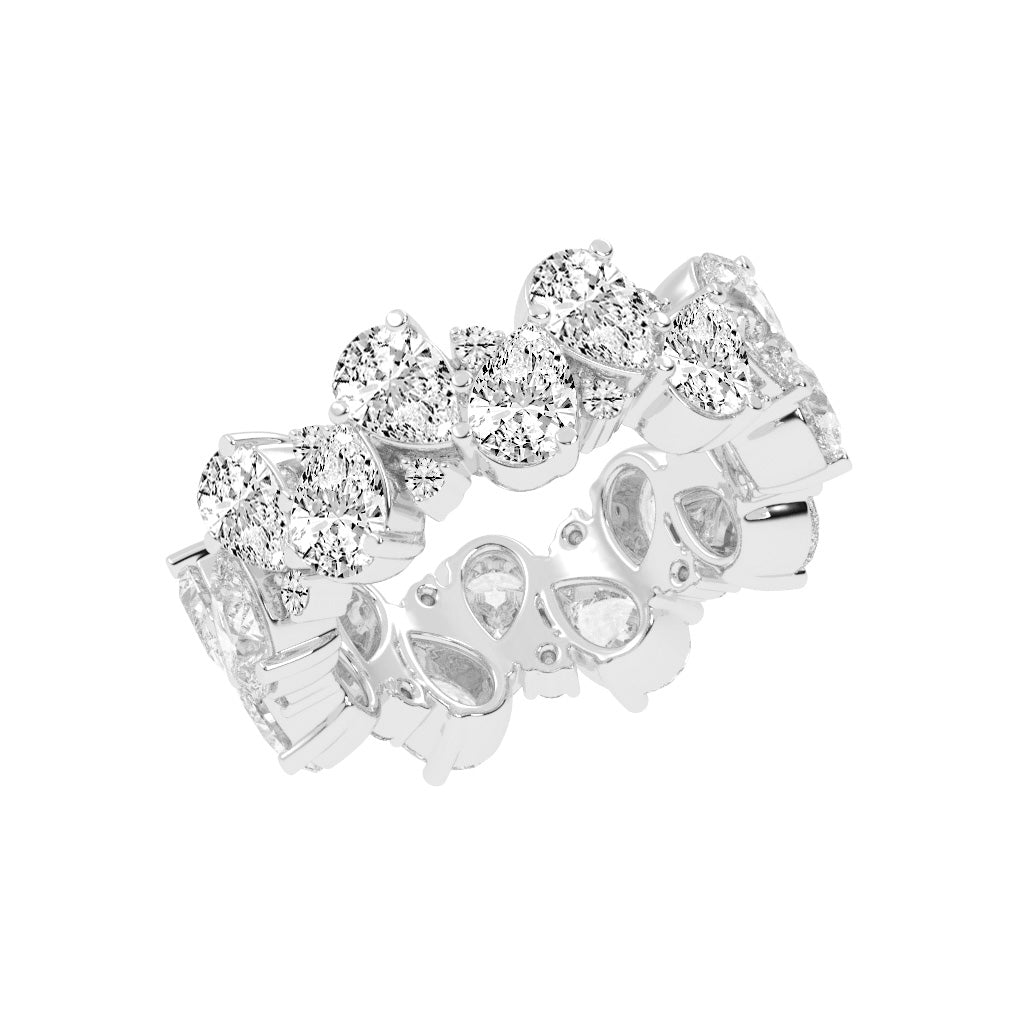 Amarise Pear Cut Eternity Lab Diamond Ring