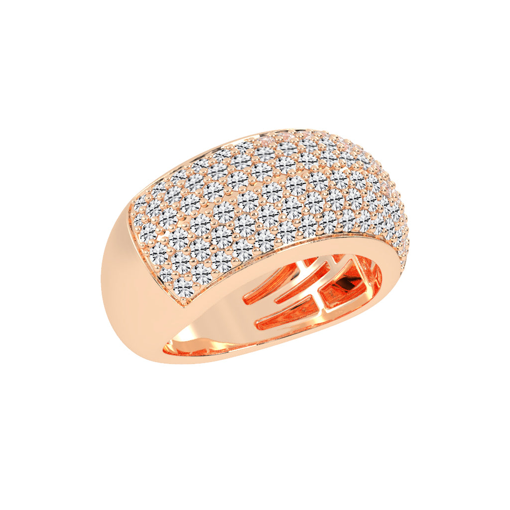 Lustriva Round Cut Cocktail Diamond Ring