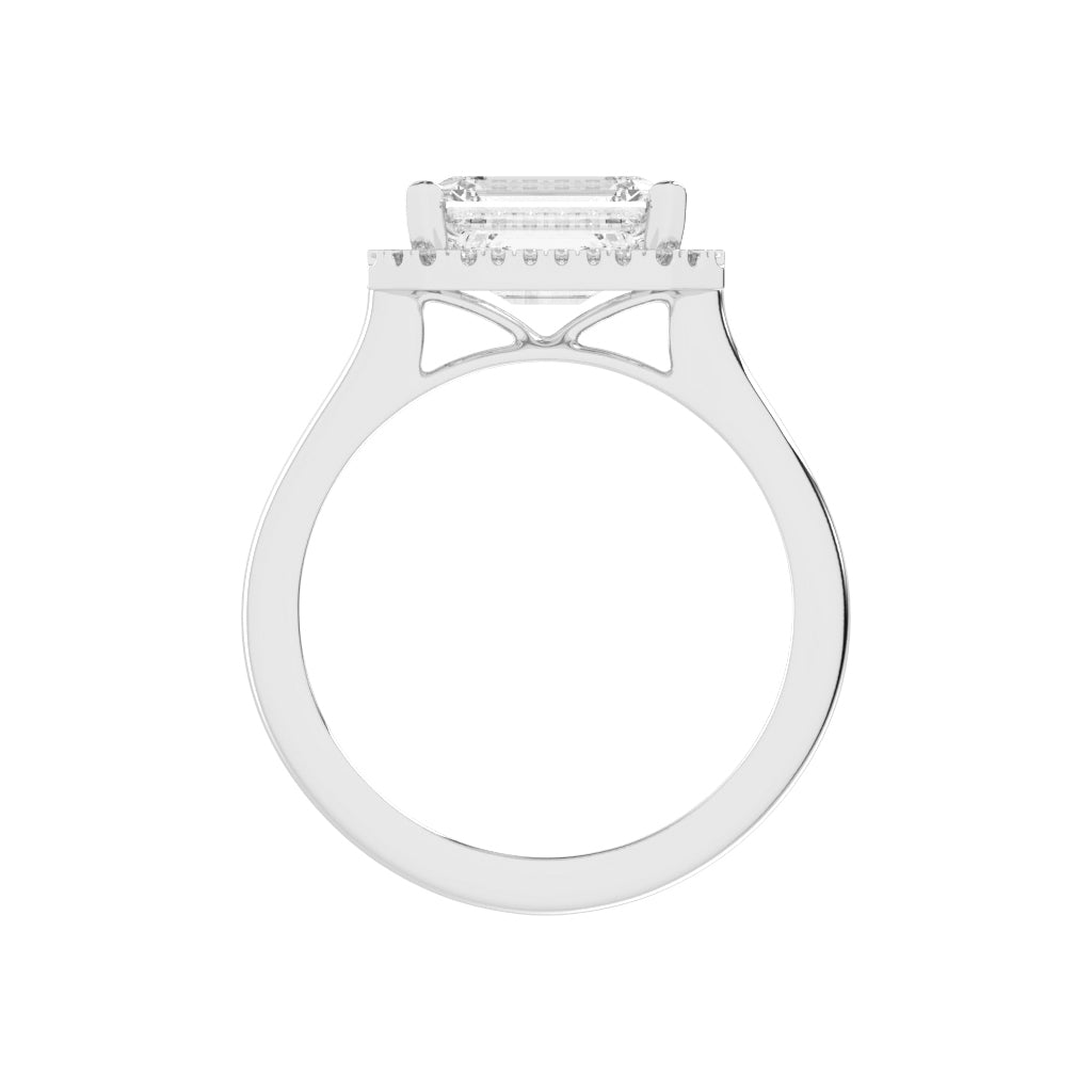 Halaira  Emerald Cut Halo Lab Diamond Ring
