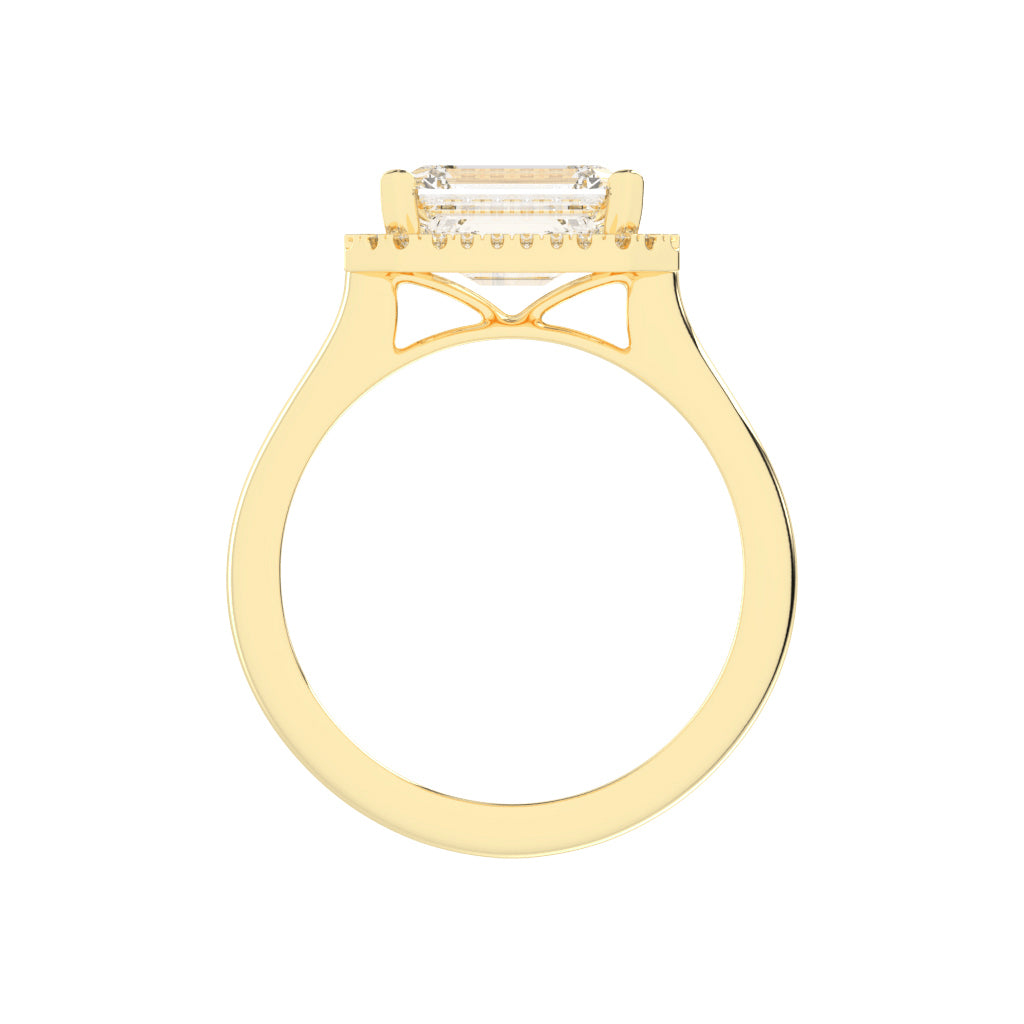Halaira  Emerald Cut Halo Lab Diamond Ring