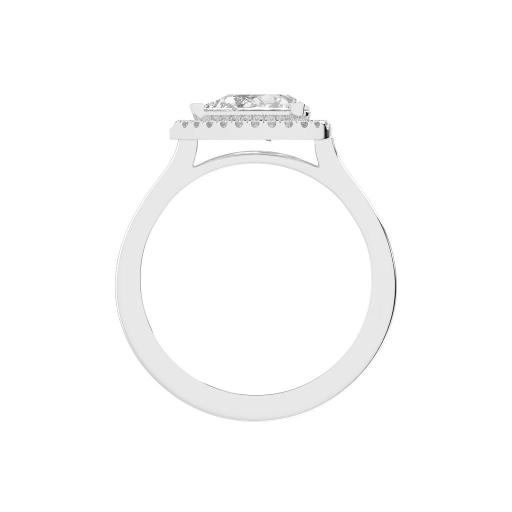 Halistaire Pear Cut Halo Lab Diamond Ring