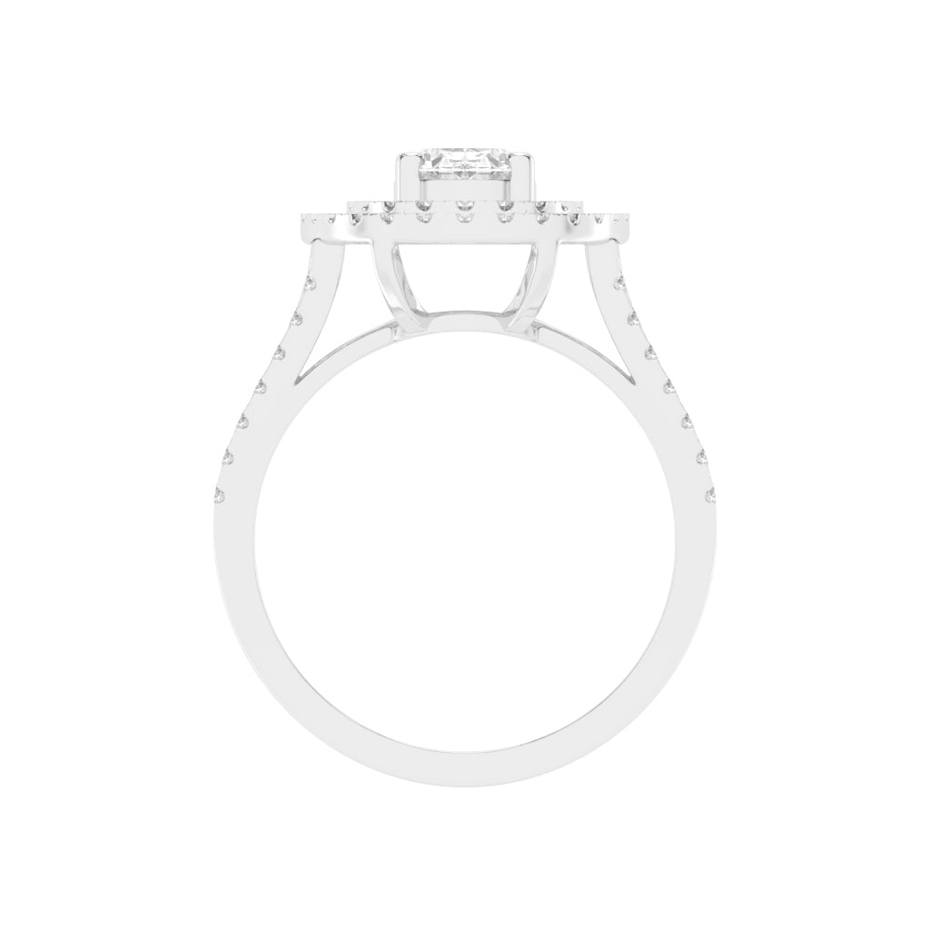 Glimvora Oval Cut Cocktail Lab Diamond Ring