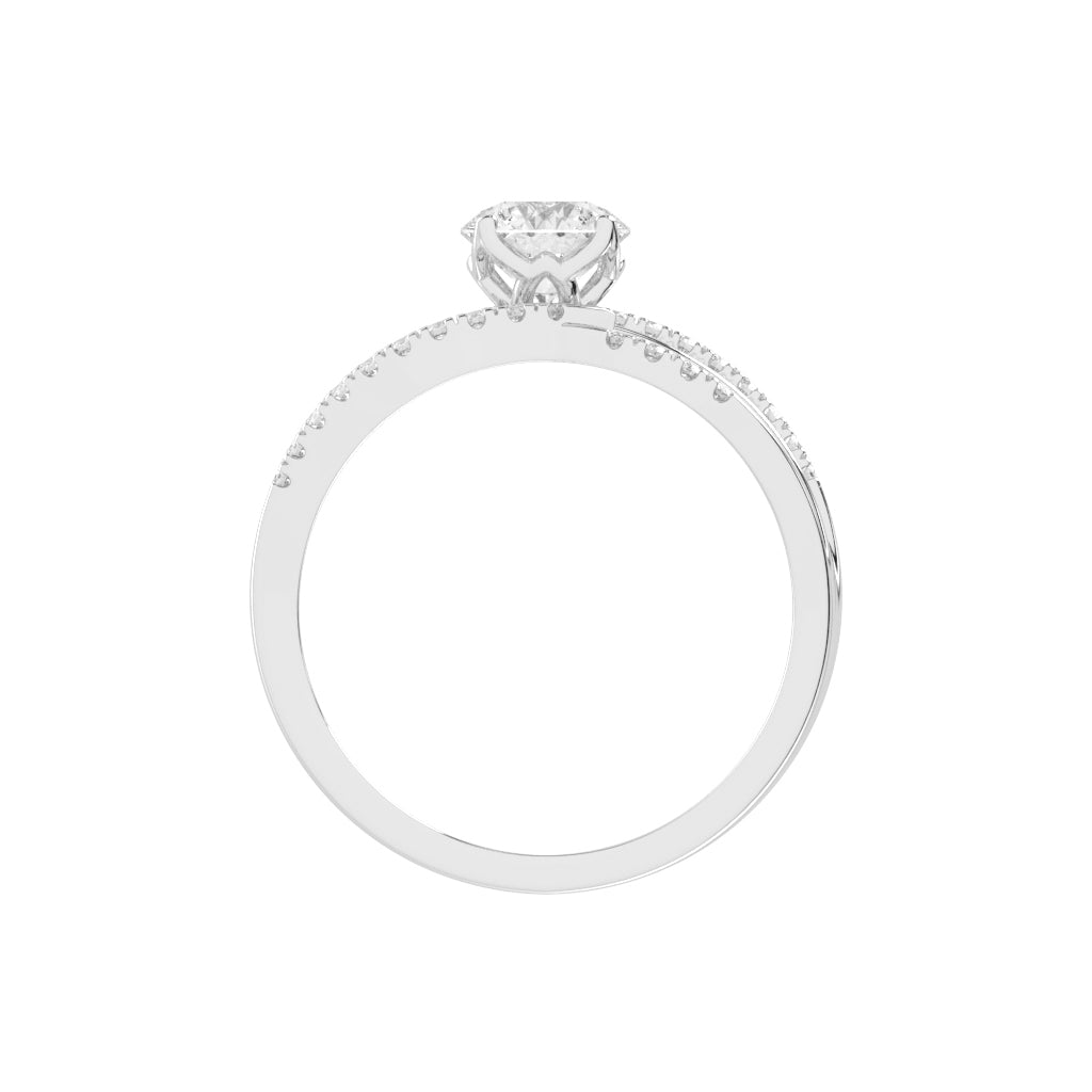 Valiantix Split Shank Round Cut Classic Lab Diamond Ring