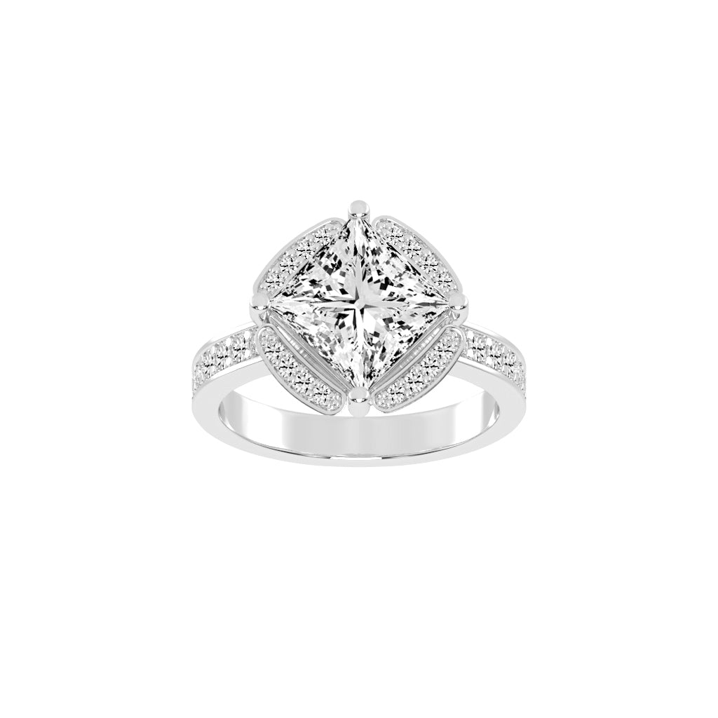 Diamelix Princess Cut Classic Lab Diamond Ring
