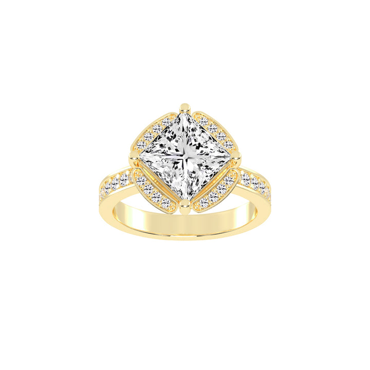 Diamelix Princess Cut Classic Lab Diamond Ring