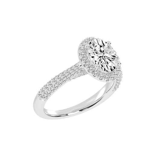 Halistar Oval Shape Halo Lab Diamond Ring