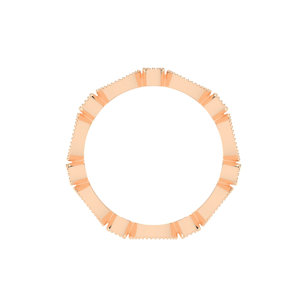 Alouette Bezel Set Round & Leaf Cut Lab Diamond Ring
