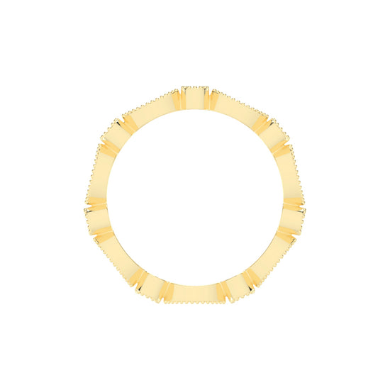 Alouette Bezel Set Round & Leaf Cut Lab Diamond Ring