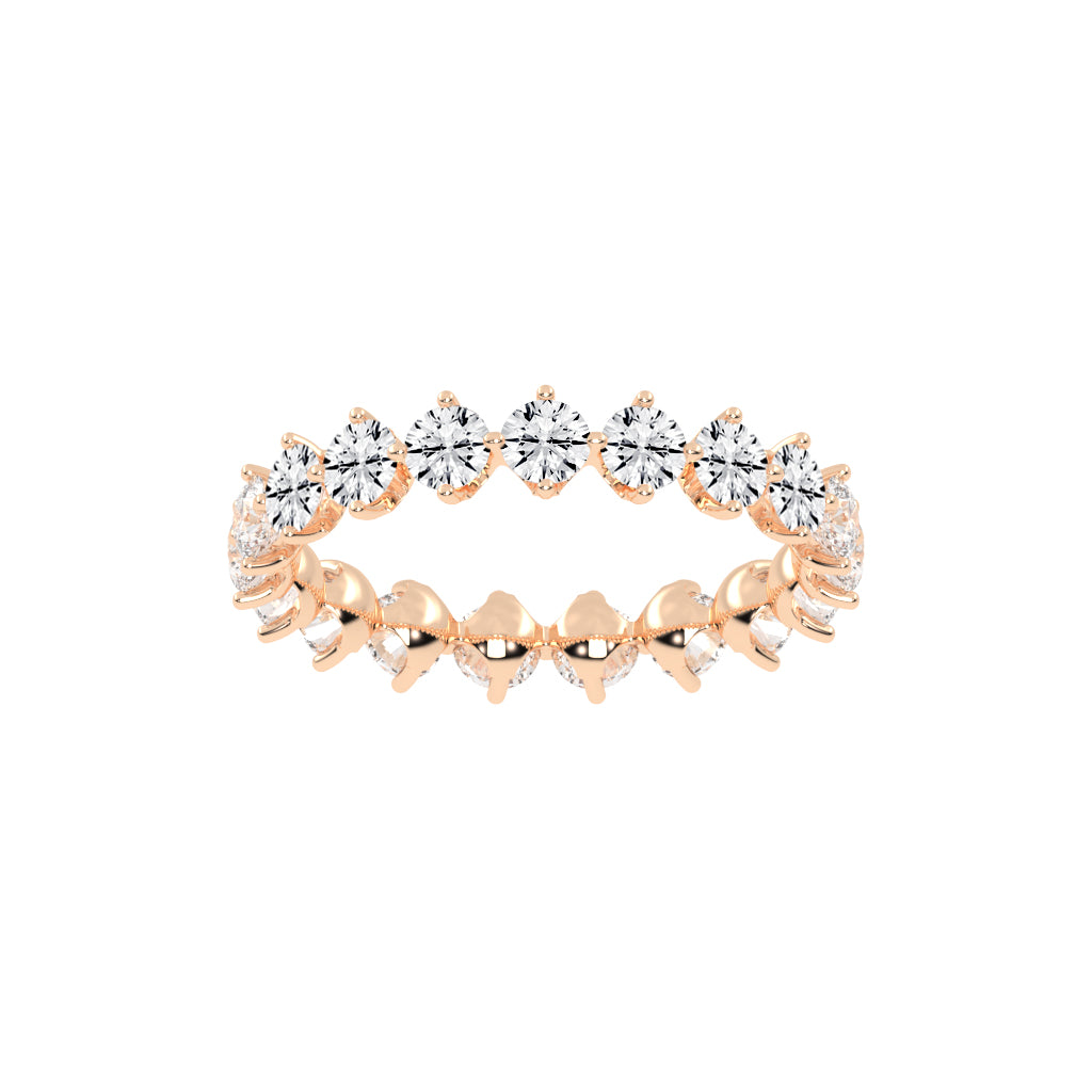 Altessa Shared Prong Round Cut Lab Diamond Ring
