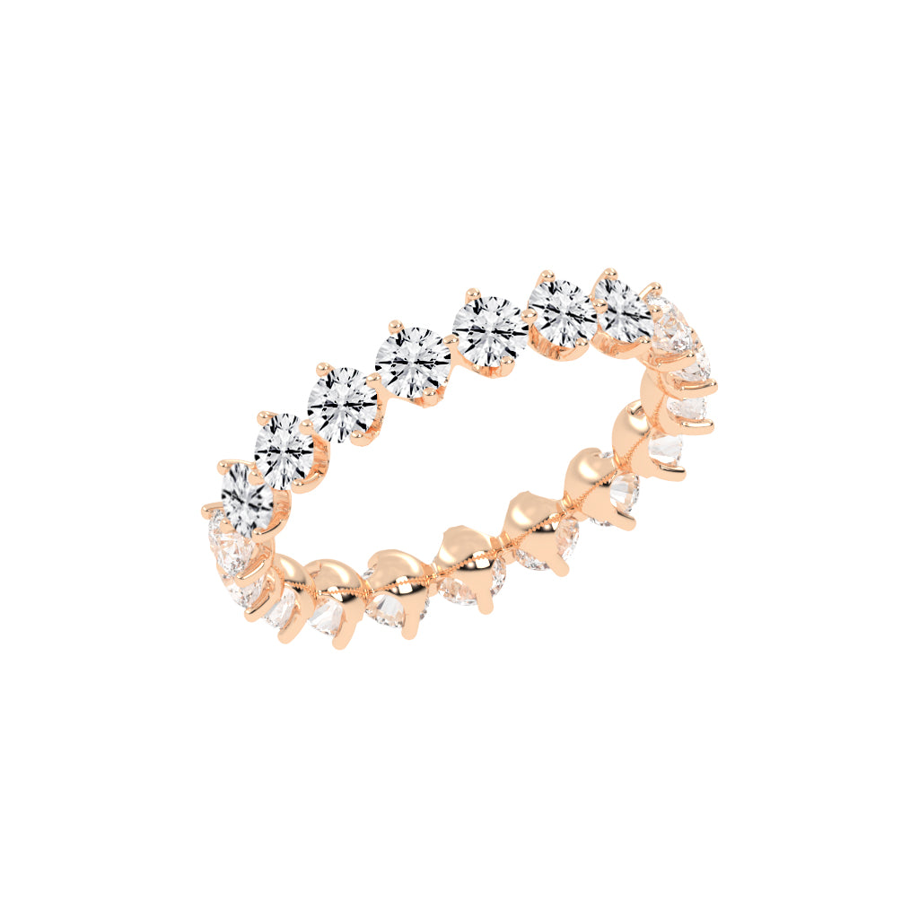 Altessa Shared Prong Round Cut Lab Diamond Ring