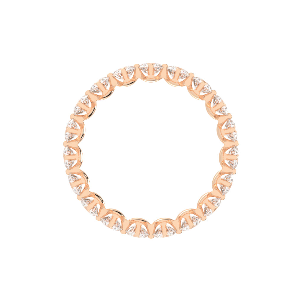 Altessa Shared Prong Round Cut Lab Diamond Ring