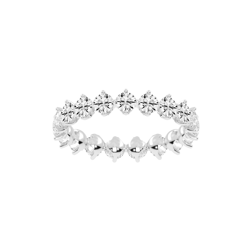 Altessa Shared Prong Round Cut Lab Diamond Ring