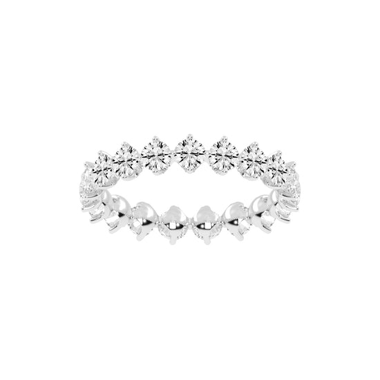 Altessa Shared Prong Round Cut Lab Diamond Ring