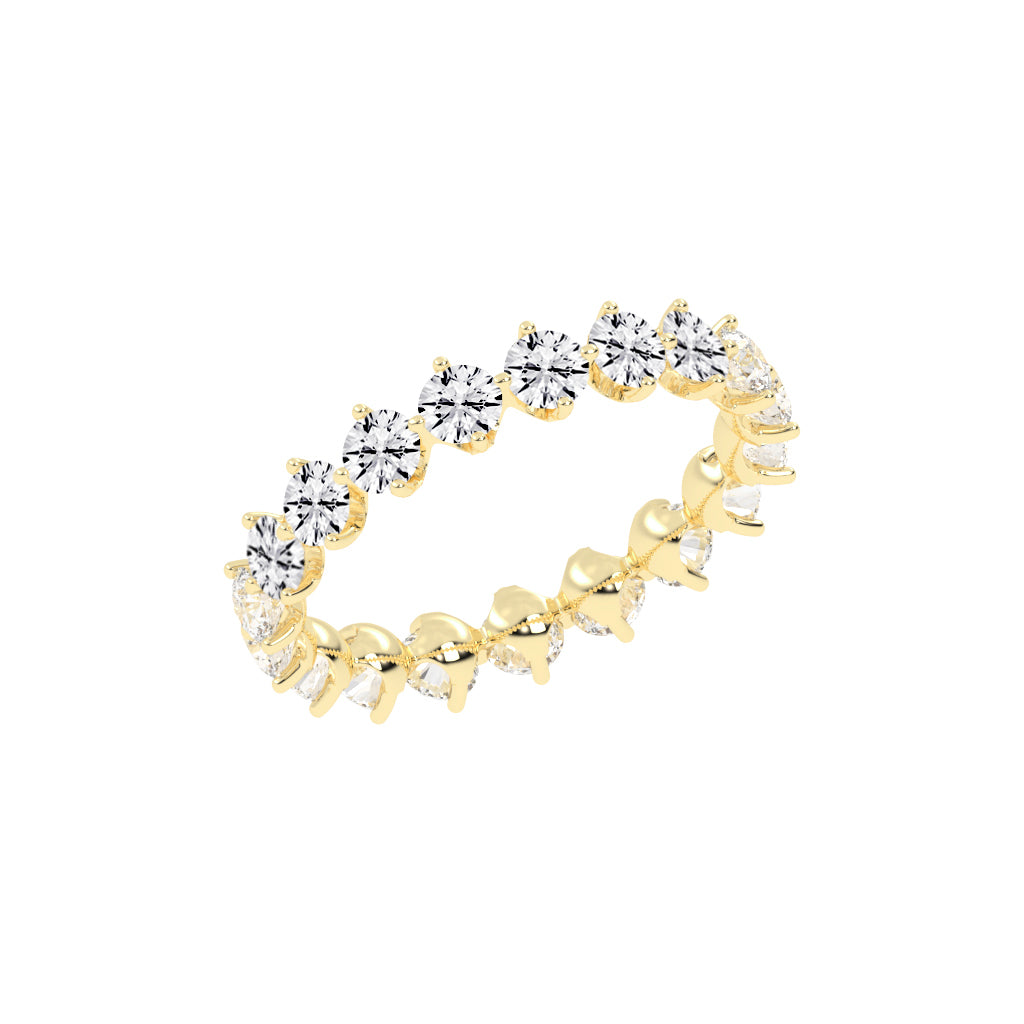 Altessa Shared Prong Round Cut Lab Diamond Ring