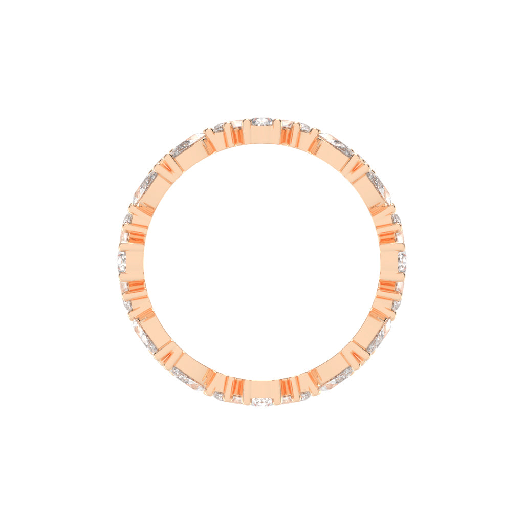Ornavia Pear Cut Eternity Lab Diamond Ring