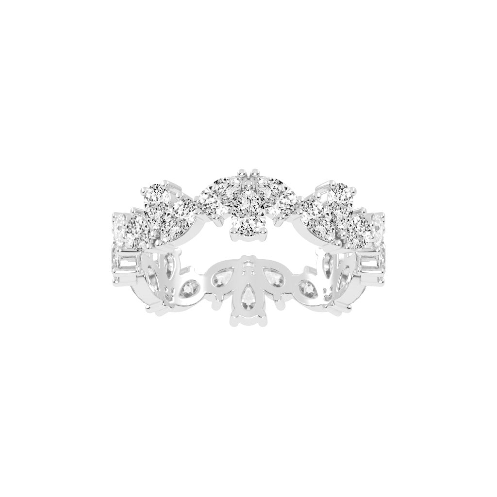 Ornavia Pear Cut Eternity Lab Diamond Ring