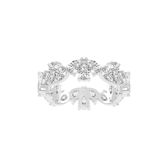 Ornavia Pear Cut Eternity Lab Diamond Ring