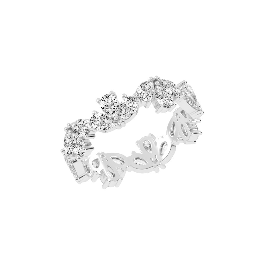 Ornavia Pear Cut Eternity Lab Diamond Ring
