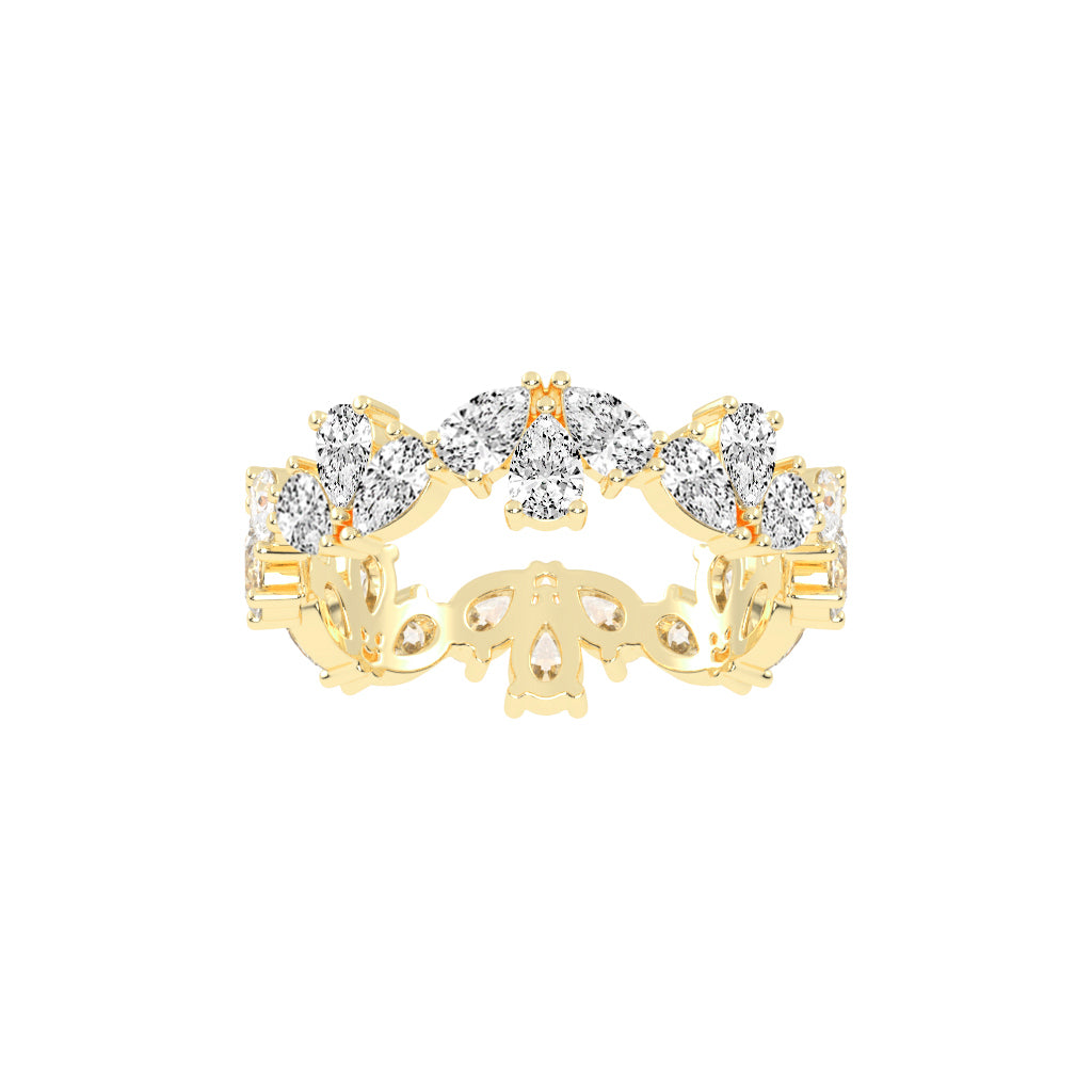 Ornavia Pear Cut Eternity Lab Diamond Ring