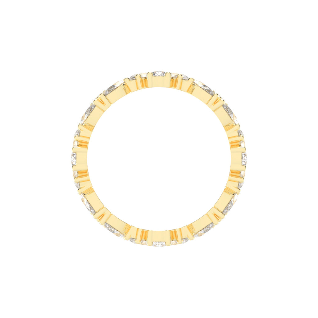 Ornavia Pear Cut Eternity Lab Diamond Ring