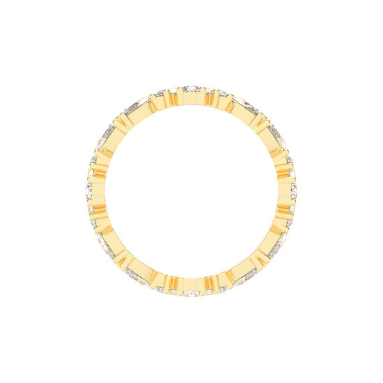 Ornavia Pear Cut Eternity Lab Diamond Ring