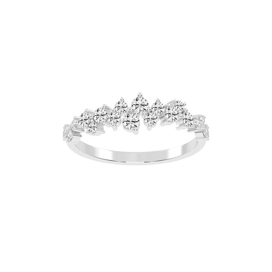 Viraine Three Prong Round Cut Eternity Lab Diamond Ring