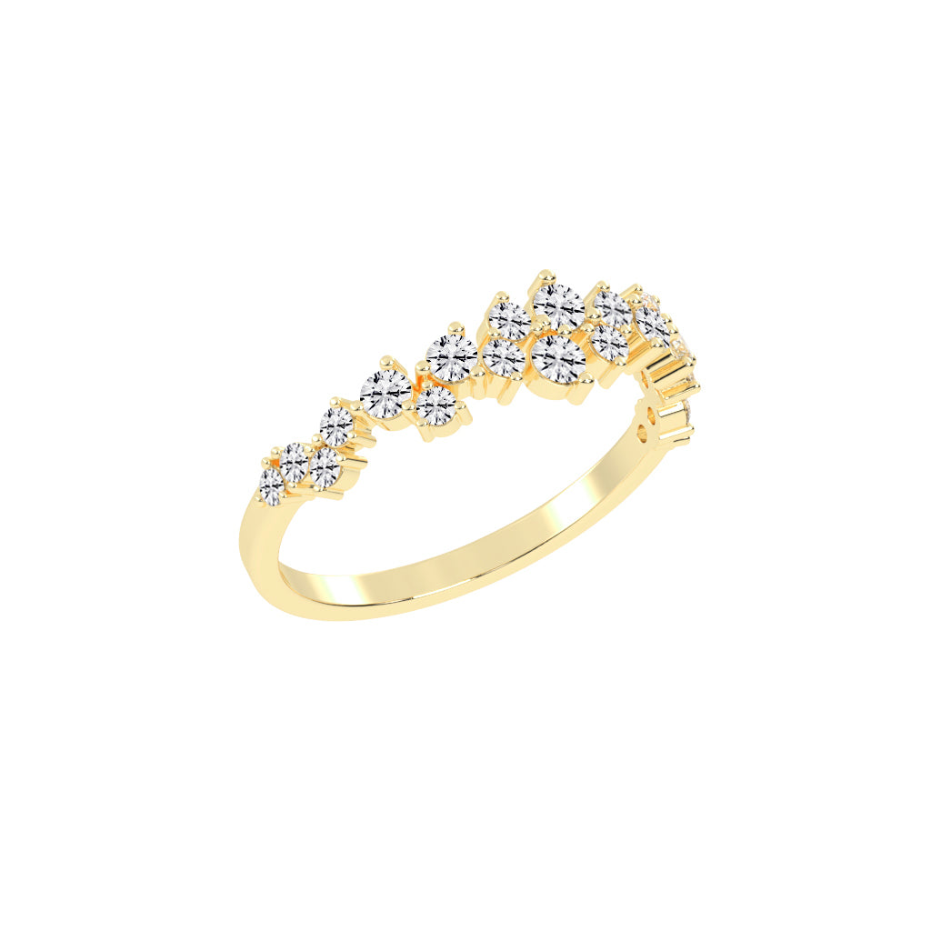 Viraine Three Prong Round Cut Eternity Lab Diamond Ring