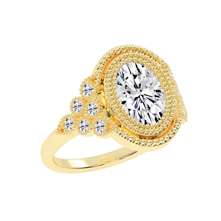 Solarya Round Cut Classic Lab Diamond Ring