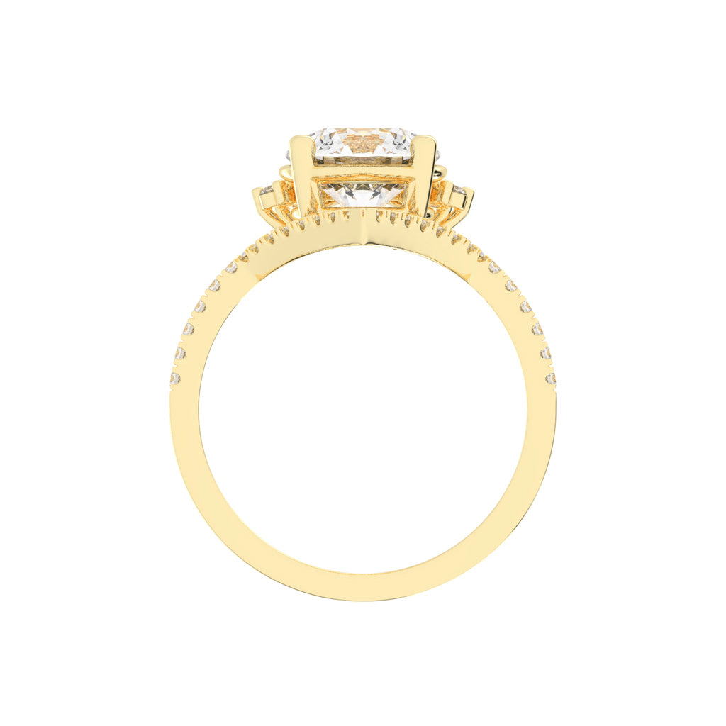 Cervaluxe Crown Style Lab Diamond Ring