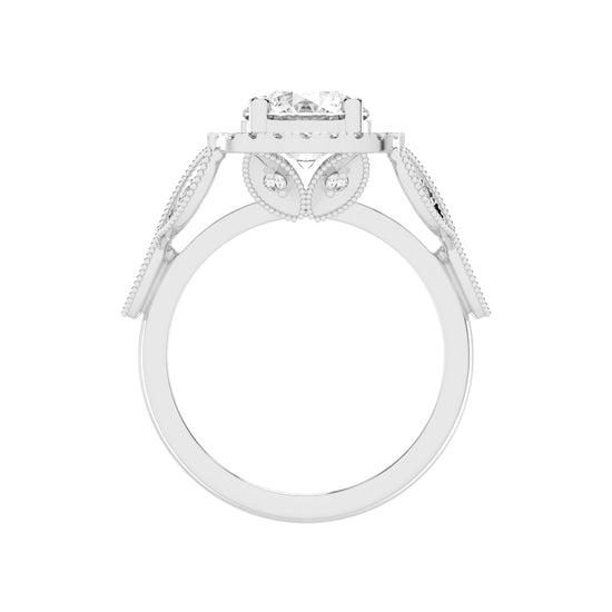 Halexia Standard Round Cut Halo Lab Diamond Ring