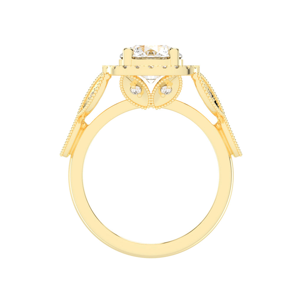Halexia Standard Round Cut Halo Lab Diamond Ring