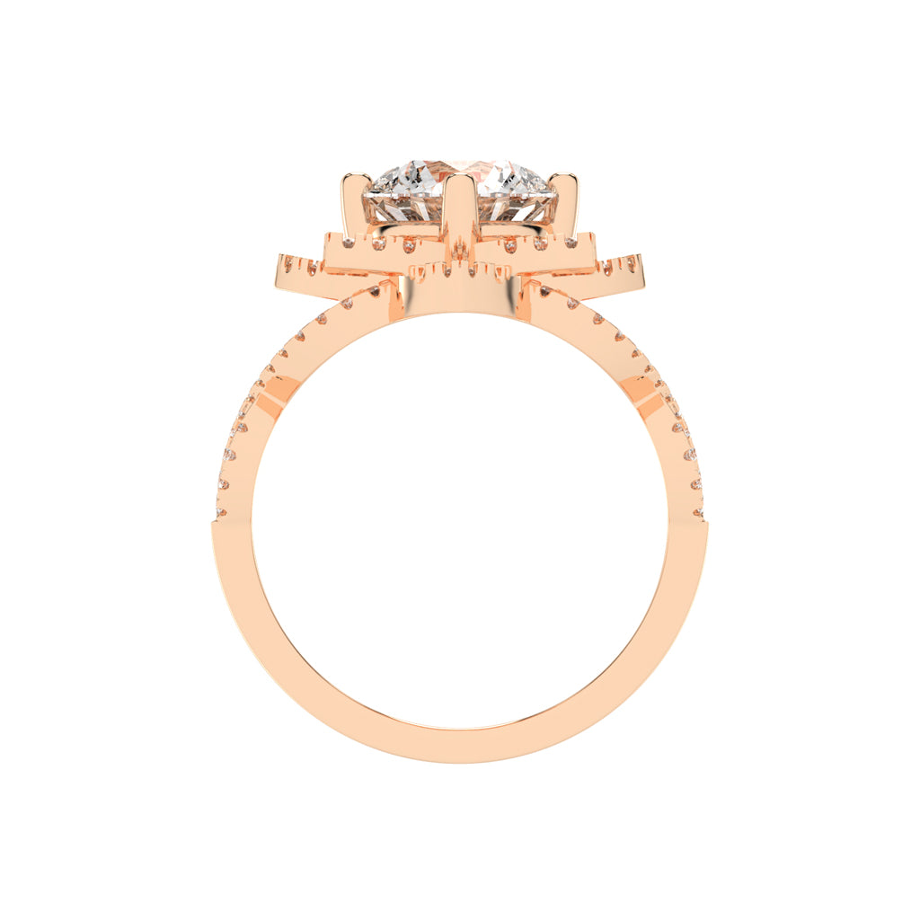 Viralora Criss- Cross Lab Diamond Ring