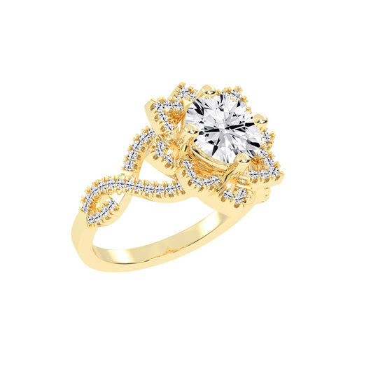 Viralora Criss- Cross Lab Diamond Ring