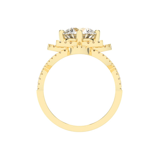 Viralora Criss- Cross Lab Diamond Ring