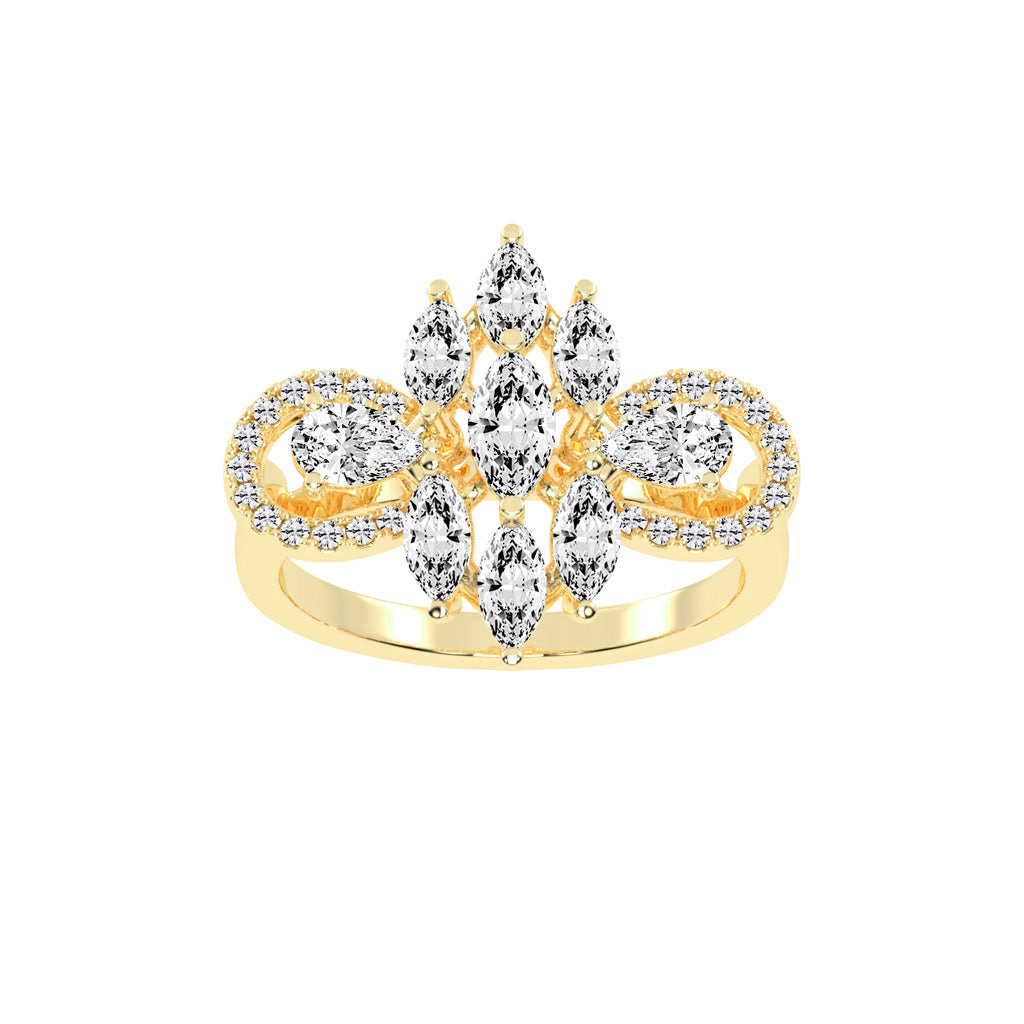 Diaraelle Marquise Cut Classic Lab Diamond Ring