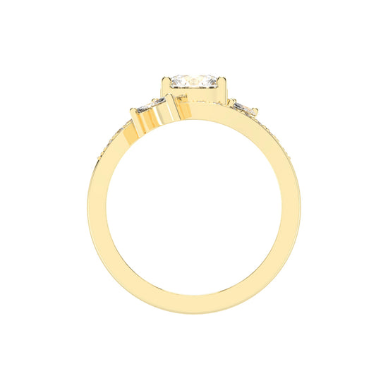 Diamovelle Bypass Round Lab Diamond Ring