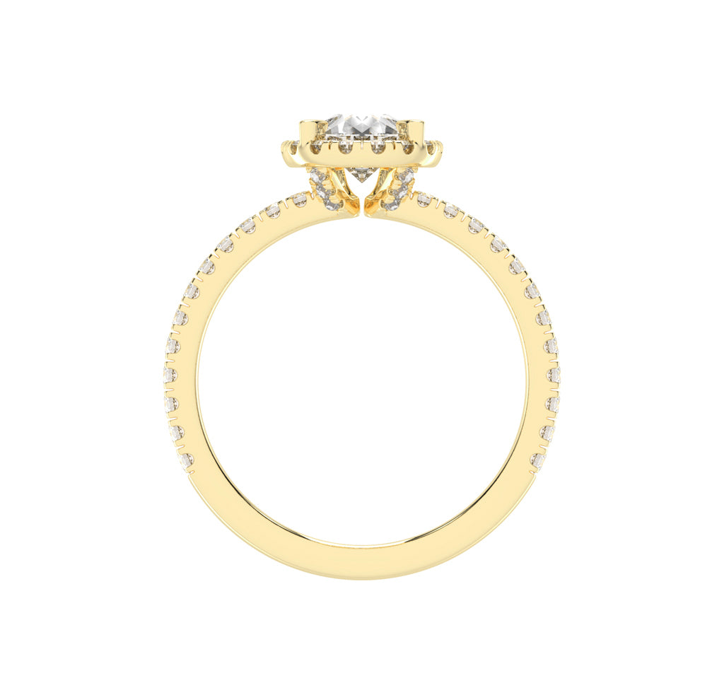 Lumihalo Pear Shape Halo Lab Diamond Ring