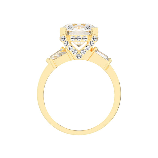 Quintara Tab Prong Round Cut Classic Lab Diamond Ring