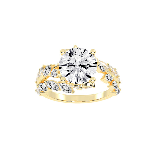 Enclaveon Bypass Round Cut Classic Lab Diamond Ring